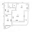 превью 2-к Квартира  площадью 66,80 м² фото 4